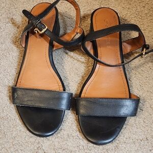 Coach Black Women's Idal Block Heel Strap Flat Sandals. Size 6